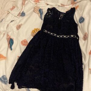 Nadia Rima Midnight Blue Lace Dress